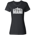 thumbnail image 1 of Inktastic Miami Skyline Grunge Women's T-Shirt, 1 of 5