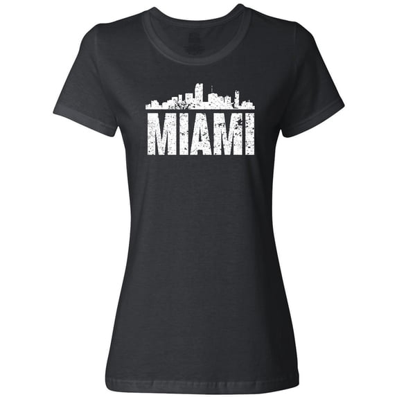 Inktastic Miami Skyline Grunge Women's T-Shirt