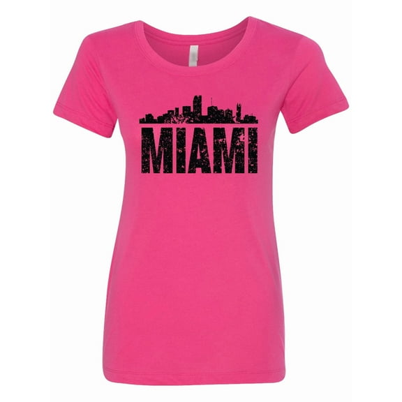 Inktastic Miami Skyline Grunge Women's T-Shirt