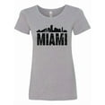 thumbnail image 1 of Inktastic Miami Skyline Grunge Women's T-Shirt, 1 of 5