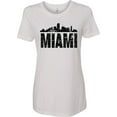 thumbnail image 1 of Inktastic Miami Skyline Grunge Women's T-Shirt, 1 of 5