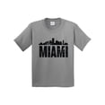 thumbnail image 1 of Inktastic Miami Skyline Grunge Youth T-Shirt, 1 of 5