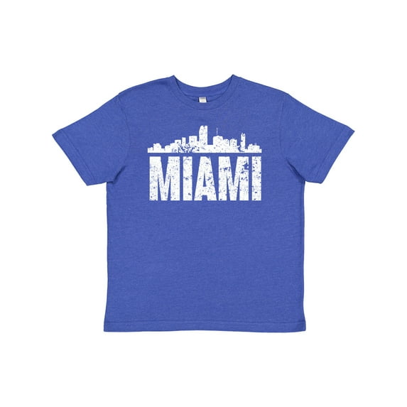 Inktastic Miami Skyline Grunge Youth T-Shirt