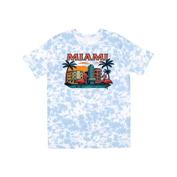 Inktastic Miami Vintage Flamingo Sunset Art T-Shirt