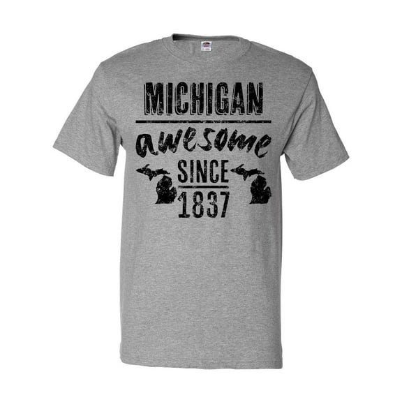 Inktastic Michigan Awesome Since 1837 T-Shirt
