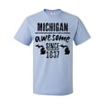 thumbnail image 1 of Inktastic Michigan Awesome Since 1837 T-Shirt, 1 of 5
