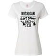 thumbnail image 1 of Inktastic Michigan Awesome Since 1837 Women's T-Shirt, 1 of 5