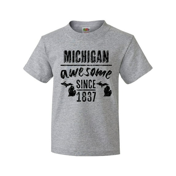 Inktastic Michigan Awesome Since 1837 Youth T-Shirt
