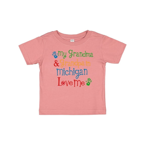 Inktastic Michigan Grandma Loves Me Boys or Girls Baby T-Shirt