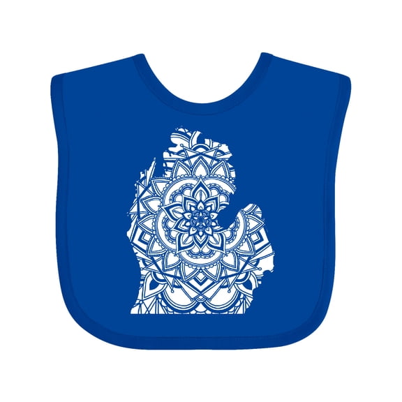 Inktastic Michigan Silhouette Mandala Boys or Girls Baby Bib