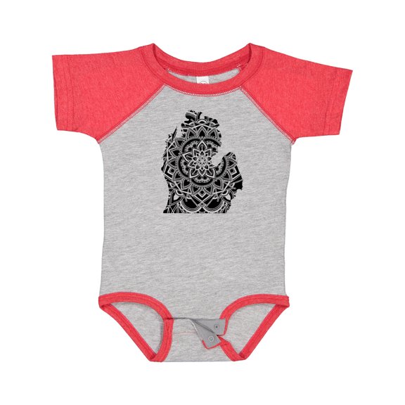 Inktastic Michigan Silhouette Mandala Boys or Girls Baby Bodysuit