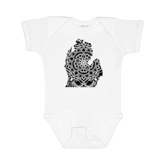 Inktastic Michigan Silhouette Mandala Boys or Girls Baby Bodysuit