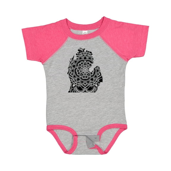 Inktastic Michigan Silhouette Mandala Boys or Girls Baby Bodysuit