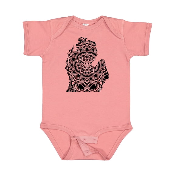 Inktastic Michigan Silhouette Mandala Boys or Girls Baby Bodysuit