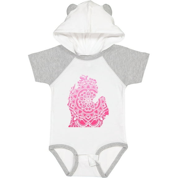 Inktastic Michigan Silhouette Mandala Boys or Girls Baby Bodysuit