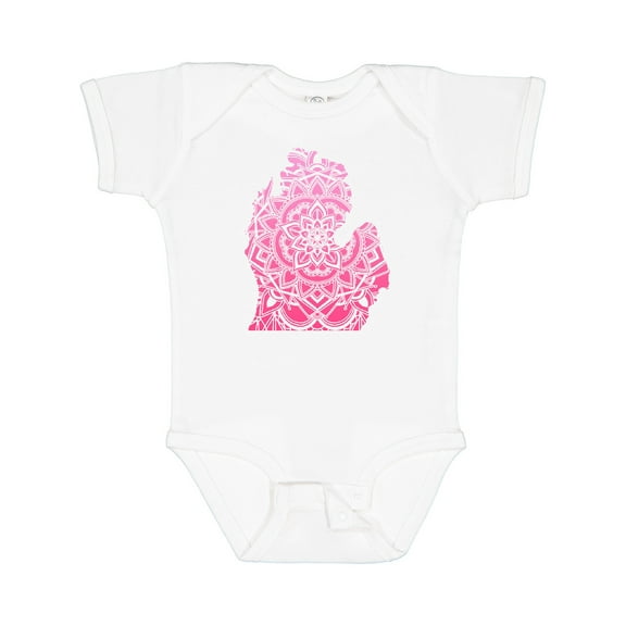 Inktastic Michigan Silhouette Mandala Boys or Girls Baby Bodysuit