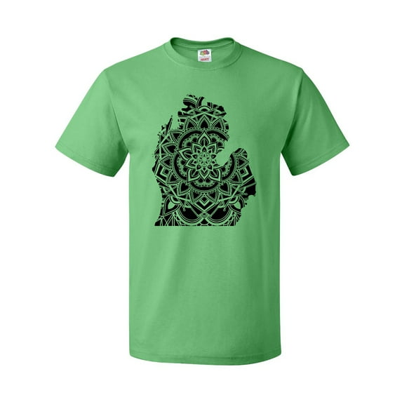 Inktastic Michigan Silhouette Mandala T-Shirt