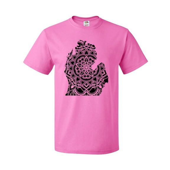 Inktastic Michigan Silhouette Mandala T-Shirt