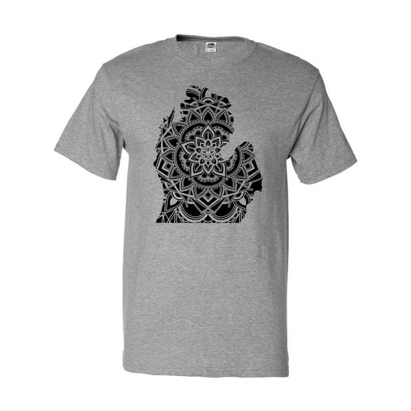 Inktastic Michigan Silhouette Mandala T-Shirt