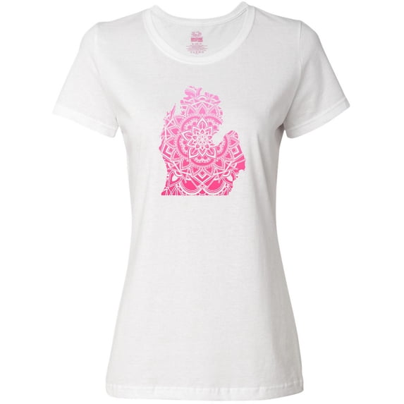 Inktastic Michigan Silhouette Mandala Women's T-Shirt