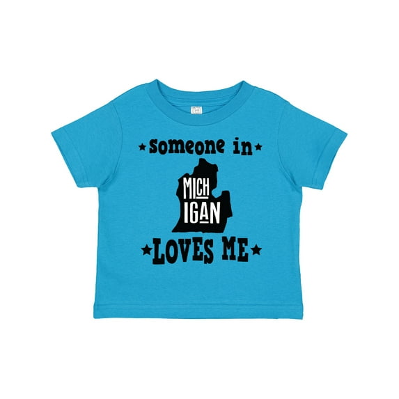 Inktastic Michigan Travel Gift Someone Loves Me Boys or Girls Toddler T-Shirt