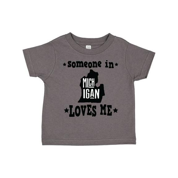 Inktastic Michigan Travel Gift Someone Loves Me Boys or Girls Toddler T-Shirt