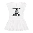 thumbnail image 1 of Inktastic Michigan Travel Gift Someone Loves Me Girls Baby Dress, 1 of 5