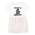 thumbnail image 1 of Inktastic Michigan Travel Someone Loves Me Girls Toddler Dress, 1 of 5