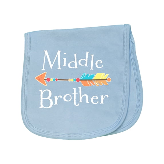 Inktastic Middle Brother Arrow Baby Burp Cloth