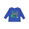 thumbnail image 1 of Inktastic Middle Brother Boy Dinosaur Announcement Boys Long Sleeve Toddler T-Shirt, 1 of 5