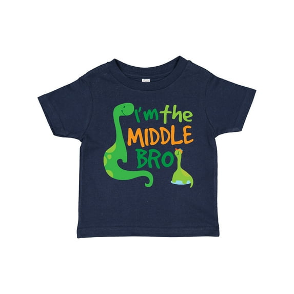 Inktastic Middle Brother Boy Dinosaur Announcement Boys Toddler T-Shirt