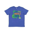 thumbnail image 1 of Inktastic Middle Brother Boy Dinosaur Announcement Youth T-Shirt, 1 of 5