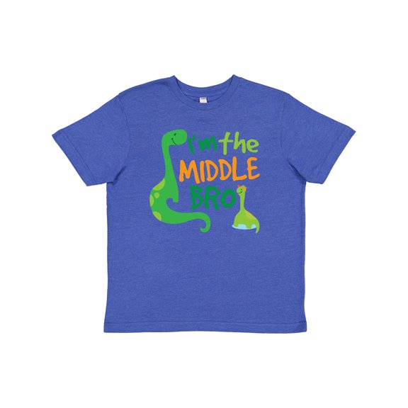 Inktastic Middle Brother Boy Dinosaur Announcement Youth T-Shirt