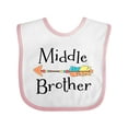 thumbnail image 1 of Inktastic Middle Brother- arrow Boys Baby Bib, 1 of 4