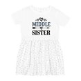 thumbnail image 1 of Inktastic Middle Sister Announcement Girls Toddler Dress, 1 of 5