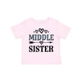 thumbnail image 1 of Inktastic Middle Sister Announcement Girls Toddler T-Shirt, 1 of 5