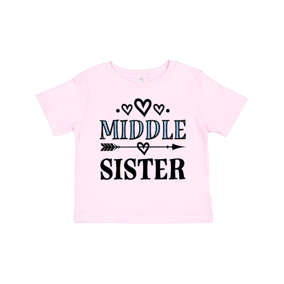 Inktastic Middle Sister Announcement Girls Toddler T-Shirt