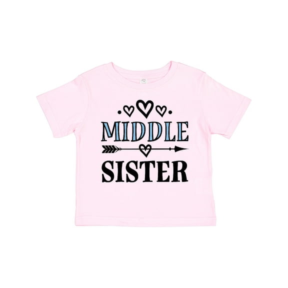 Inktastic Middle Sister Announcement Girls Toddler T-Shirt