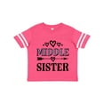 thumbnail image 1 of Inktastic Middle Sister Announcement Girls Toddler T-Shirt, 1 of 5