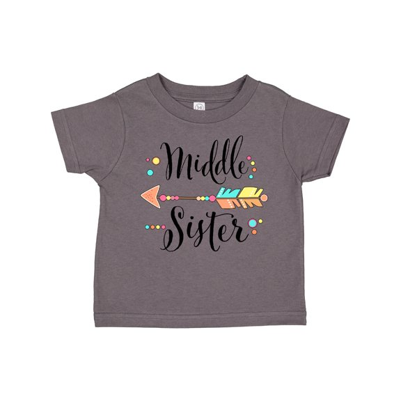 Inktastic Middle Sister- Dots and Arrow Girls Toddler T-Shirt