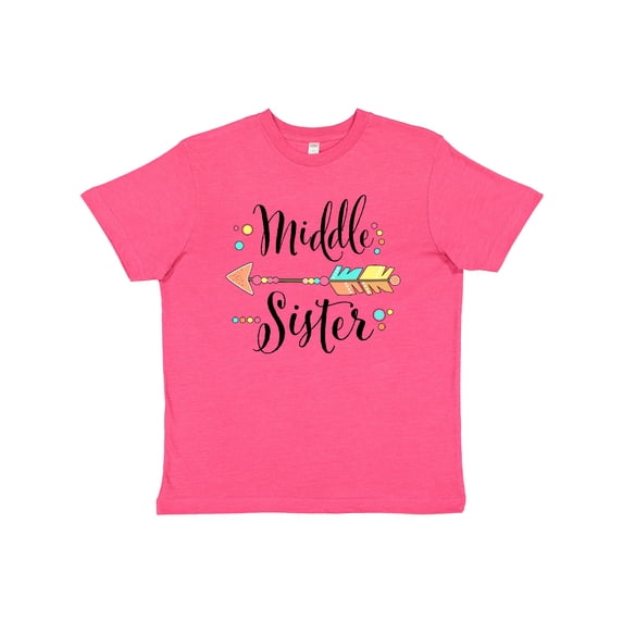 Inktastic Middle Sister- Dots and Arrow Youth T-Shirt