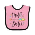thumbnail image 1 of Inktastic Middle Sister- dots and arrow Girls Baby Bib, 1 of 4
