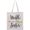 thumbnail image 1 of Inktastic Middle Sister- dots and arrow Tote Bag, 1 of 4