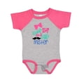 thumbnail image 1 of Inktastic Middle Sister to a Little Mister Girls Baby Bodysuit, 1 of 5