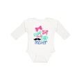 thumbnail image 1 of Inktastic Middle Sister to a Little Mister Girls Long Sleeve Baby Bodysuit, 1 of 5
