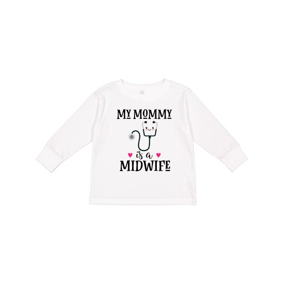 Inktastic Midwife Mom Baby Gift Girls Long Sleeve Toddler T-Shirt