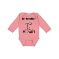 thumbnail image 1 of Inktastic Midwife Mom Baby Girls Long Sleeve Baby Bodysuit, 1 of 5