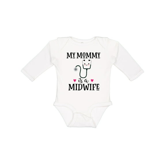 Inktastic Midwife Mom Baby Girls Long Sleeve Baby Bodysuit