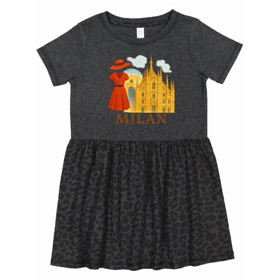 Inktastic Milan Italy Fashion Travel Art Girls Toddler Dress