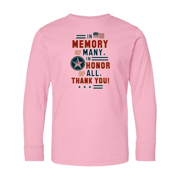 Inktastic Military Appreciation Thank You Long Sleeve Youth T-Shirt